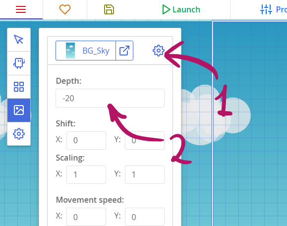 Setting background's depth in ct.js