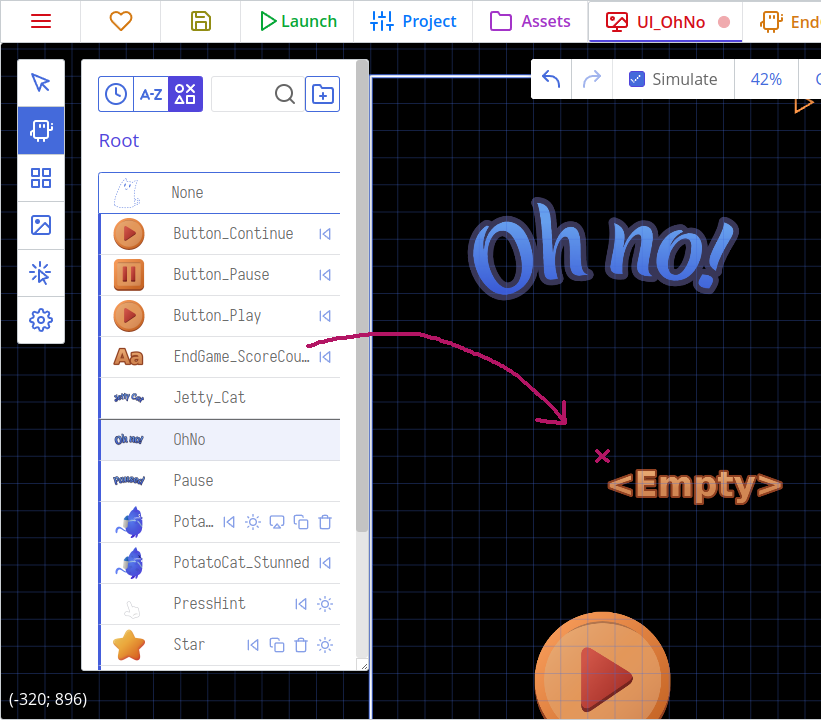 Placing the EndGame_ScoreCounter copy