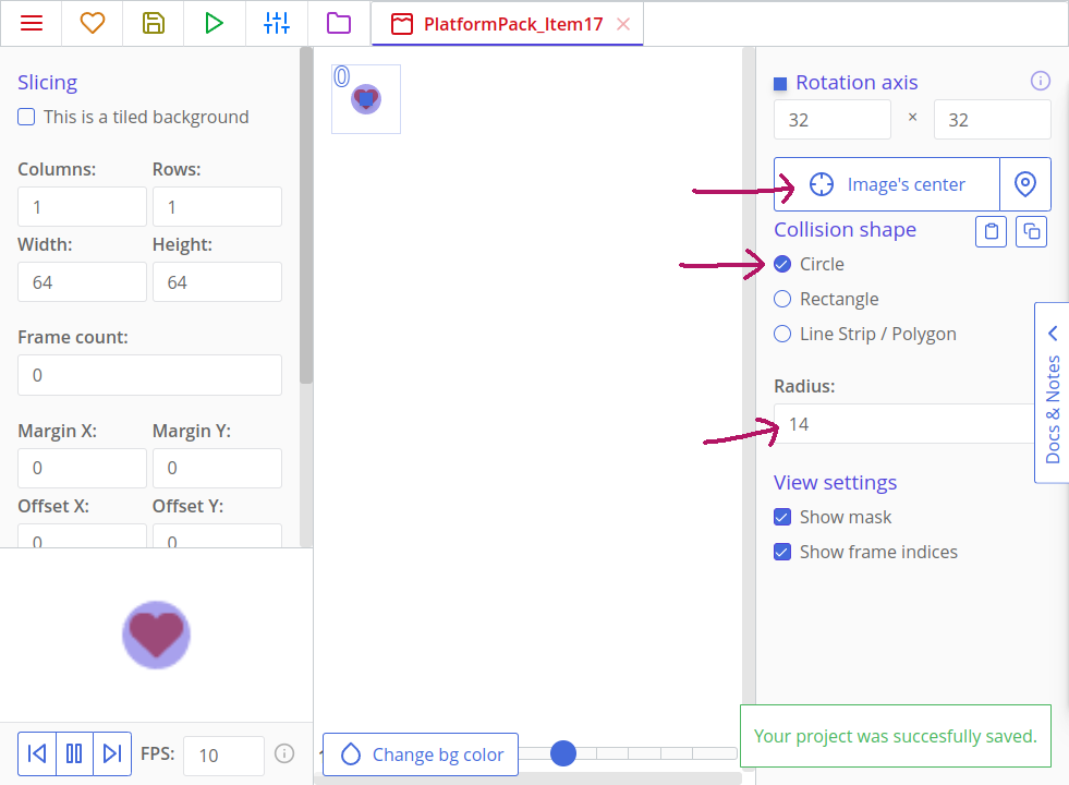 Editing hearts