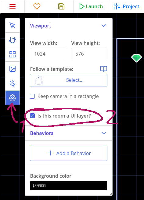 Enabling the layer as a UI layer